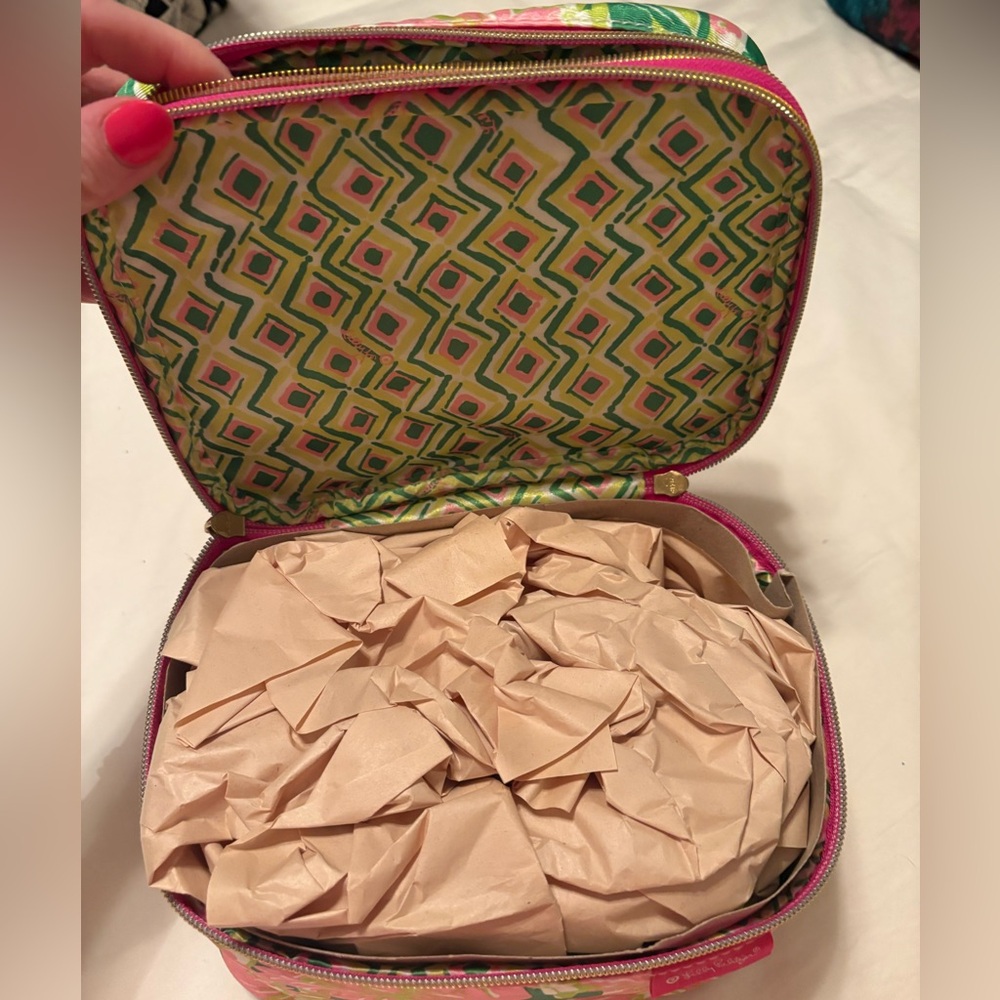 Lilly Pulitzer Flamingo Print Cosmetic Bag - Picture 4 of 6